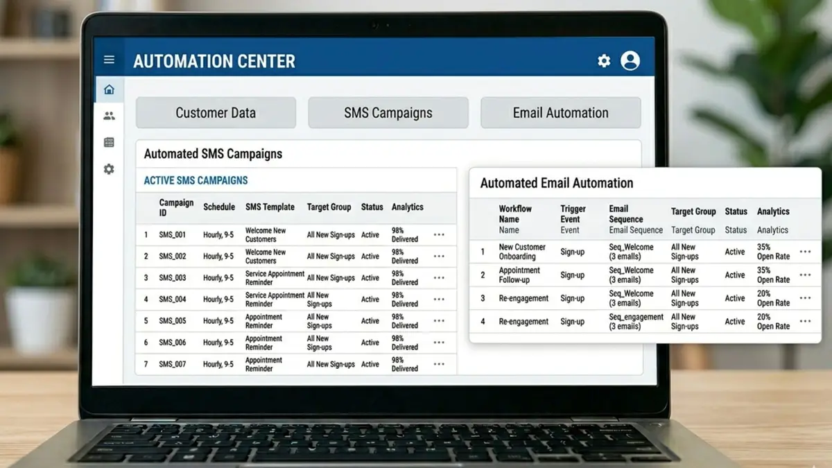 2. AUTOMATED SMS AND EMAIL WITHIN TWO HOURS OF COMPLETION