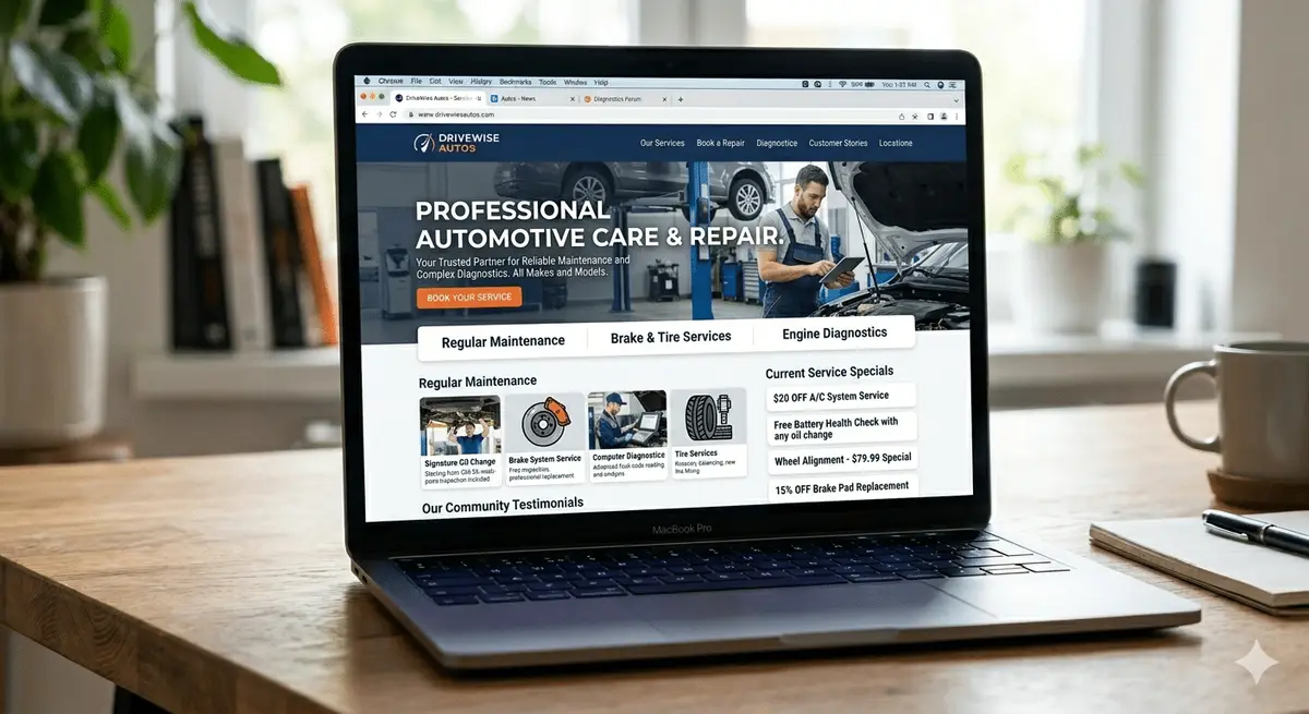 5. TRUST ELEMENTS REAL PHOTOS, REAL TEAM, EMBEDDED REVIEWS