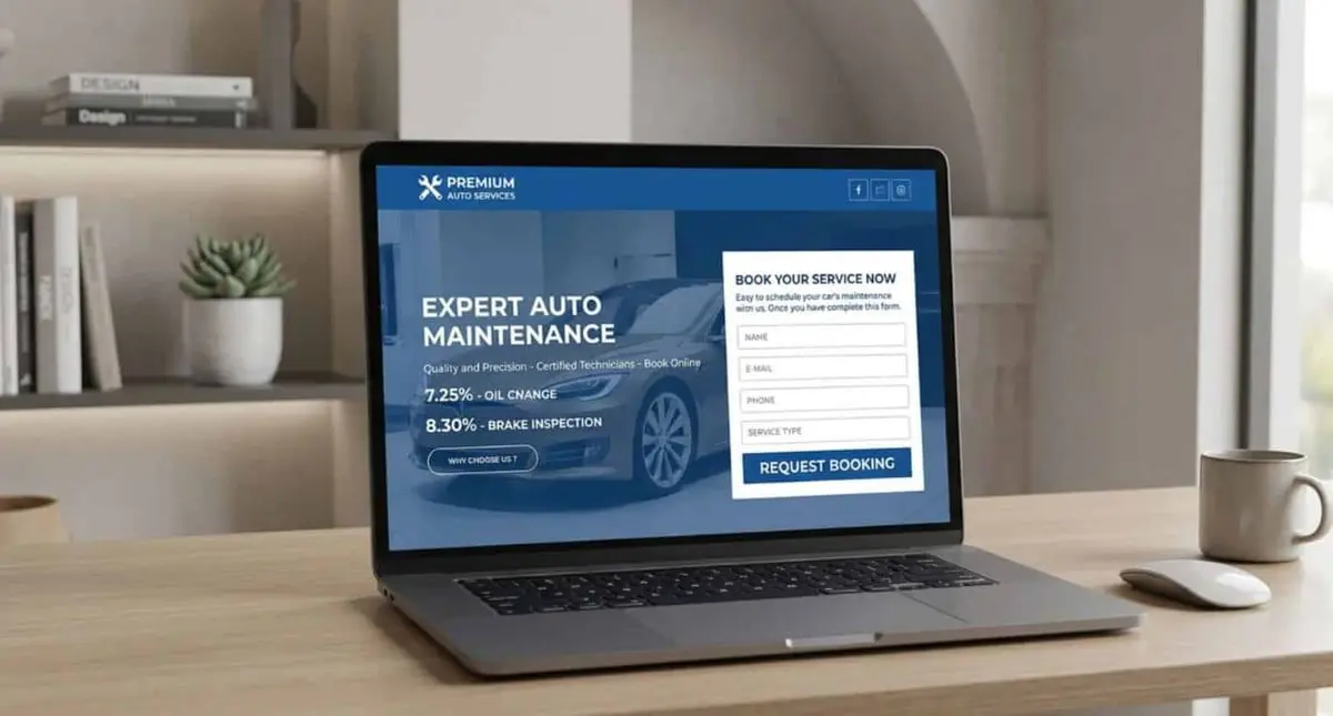 auto shop service pages